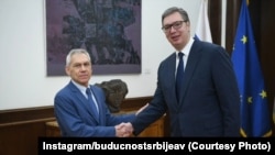 Aleksandar Bocan Harčenko i Aleksandar Vučić u Beogradu, foto-arhiva: 25. decembar 2023. godine.