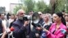 Armenia - Archbishop Bagrat Galstanian addresses students of Yerevan States University, May 14, 2024.