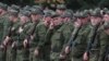 Резервисты, призванные во время частичной мобилизации в Севастополе, Крым, 27 сентября 2022 года