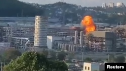Tuapse Neft Emalı Zavodunda Ukrayna dronlarının hücumu nəticəsində partlayış.