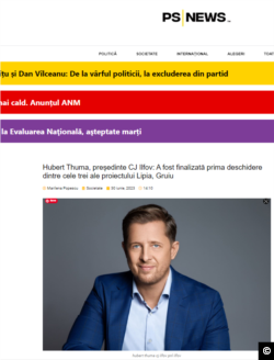 Articol despre CJ Ilfov pe site-ul psnews.ro