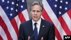 U.S. - U.S. Secretary of State Antony Blinken speaks after viewing the "Burma's Path To Genocide" exhibit at the United States Holocaust Memorial Museum in Washington, March 21, 2022.
