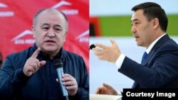 Өмүрбек Текебаев жана Садыр Жапаров. Коллаж.