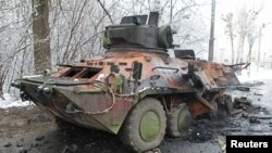 Харьковдогу талкаланган БТР. 26-февраль, 2022-жыл. 