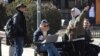 Armenia - Russian nationals are seen in downtown Yerevan, March 7, 2022.