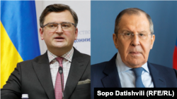Дмитрий Кулеба жана Сергей Лавров. Коллаж. 