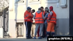 Орусиядагы мигранттар. Сүрөт Москва шаарында 2021-жылы тартылган. Иллюстрация.