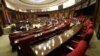 Armenia - Empty seats of opposition deputies boycotting a session of parliament, Yerevan, June 14, 2022.