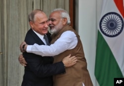 Путин и Моди. Нью-Дели, Индия. 4 июля 2023 года