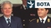 Ish-presidenti i Jugosllavisë, Sllobodan Millosheviq, i shoqëruar nga shefi i Shtabit të Përgjithshëm të ushtrisë jugosllave, Nebojsha Pavkoviq (djathtas), duke marrë pjesë në ceremoninë e diplomimit të nëntogerëve në Akademinë Ushtarake në Beograd, më 30 shtator 2000.