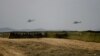 Нагорный Карабах - Вертолет Ми-24 ВВС Нагорного Карабаха во время учебно-тренировочного полета, 14 ноября 2014 г․
