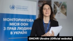 Улуттар Уюмунун Украинадагы (БУУ) адам укуктары боюнча тобунун башчысы Матильда Богнер.