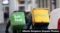 Imagine ilustrativă - livratori în București - 4 noiembrie 2020