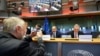 Belgium - A member of the European Parliament takes a picture of Armenian Prime Minister Nikol Pashinian in Brussels, March 4, 2019.