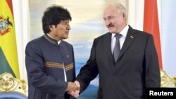 Эва Маралес і Аляксандар Лукашэнка