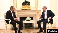 ՌԴ նախագահ Վլադիմիր Պուտինը Կրեմլում ընդունել է ՀՀ վարչապետ Նիկոլ Փաշինյանին, Մոսկվա, 13-ը հունիսի, 2018թ.