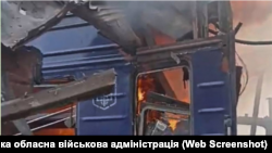Поезд, по которому нанесен удар в Сумской области