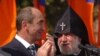 Роберт Кочарян и Католикос всех армян Гарегин Второй 
