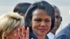 U.S. Secretary of State Condoleezza Rice arrives in New Delhi.