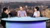 Карине Даниелян (слева) и Галуст Нанян в студии «Азатутюн ТВ», 18 августа 2017 г․   