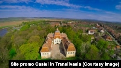Vedere de ansamblu al Castelului Teleki din Gornești, județul Mureș