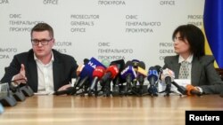 Украинанын убактылуу иштен четтетилген башкы прокурору Ирина Венедиктова жана Коопсуздук кызматынын башчысы Иван Баканов.