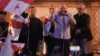 Паата Манджгаладзе, Паата Бурчуладзе, Муртаз Зоделава и Лаша Беридзе на акции 4 октября