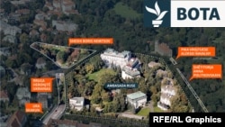 Zona ku gjendet Ambasada ruse në Pragë.