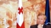 NATO Secretary-General Jaap de Hoop Scheffer at a meeting with university students in Tbilisi about a month after August's Russia-Georgia conflict