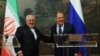 Министр иностранных дел России Сергей Лавров (справа) и министр иностранных дел Ирана Мохаммад Джавад Зариф