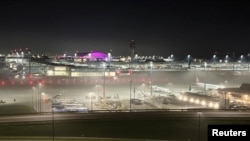 O vedere generală asupra aeroportului din München, Germania, pe 3 octombrie 2025, după ce a fost închis după ce au fost observate mai multe drone