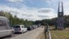 Чарга на нэўтральнай паласе на ўезд ва Ўкраіну ў Новых Ярылавічах