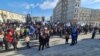 Angajații de la Damen Mangalia au ieșit în stradă pentru a protesta. 28 ianuarie 2025.