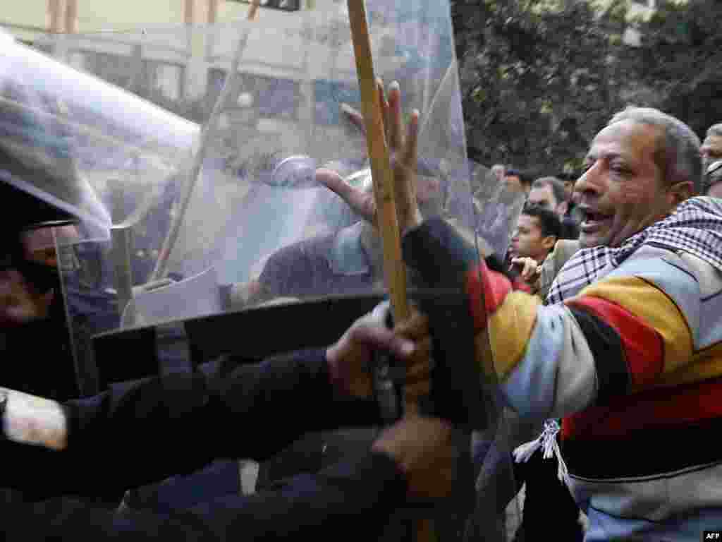 Demonstrators demanding the ouster of President Hosni Mubarak in Cairo January 26.