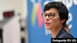 Komisionarja për Zgjerim, Marta Kos. 