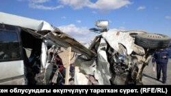 Кыргызстандагы жол кырсыктарынын бири. Иллюстрациялык сүрөт.