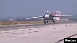Расейскі самалёт СУ-24 ў Сырыі.