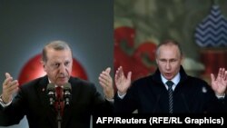 Владимир Путин (справа) и Реджеп Эрдоган 