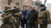 Армения - Министр обороны Армении Сейран Оганян во время визита в одну из воинских частей на юго-западе страны, 27 ноября 2013 г.  