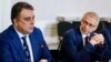Лидерът на "Продължаваме промяната" Асен Василев (вляво) и бившият премиер Николай Денков.