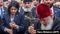 ფოტო არქივიდან: სალომე ზურაბიშვილი და ილია მეორე
