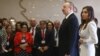 AZERBAIJAN -- Azerbaijani President Ilham Aliyev and his wife Mehriban arrive at a polling station in Baku, April 11, 2018
