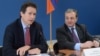Armenia - Deputy Foreign Minister Zohrab Mnatsakanian (R) and Gunnar Wiegand, a senior EU official, at a news conference in Yerevan, 20Mar2013.