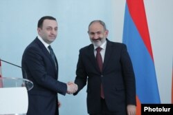 ირაკლი ღარიბაშვილი და ნიკოლ ფაშინიანი ერევანში. 21 მაისი, 2021