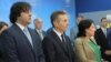 ფოტო არქივიდან: ირაკლი კობახიძე, ბიძინა ივანიშვილი, სალომე ზურაბიშვილი